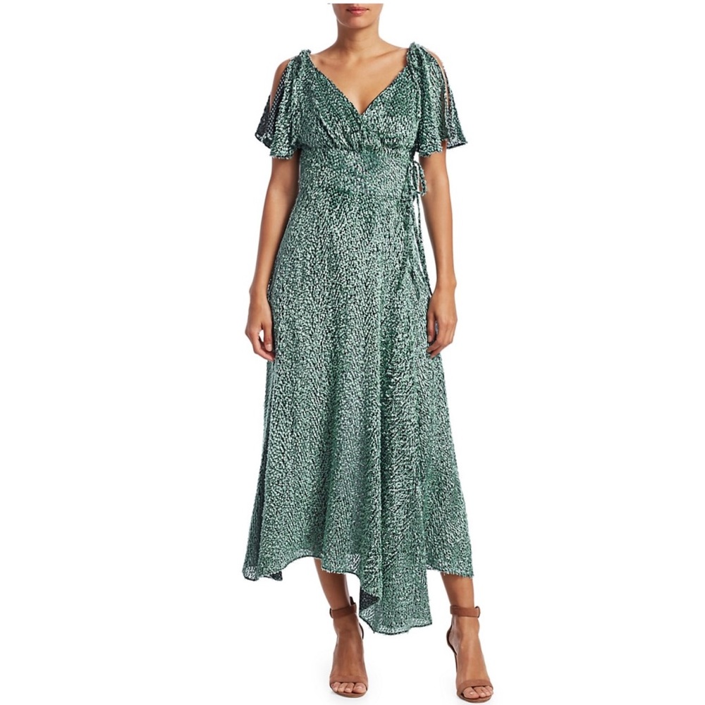 Cult Gaia Lilah flutter sleeve dress seafoam